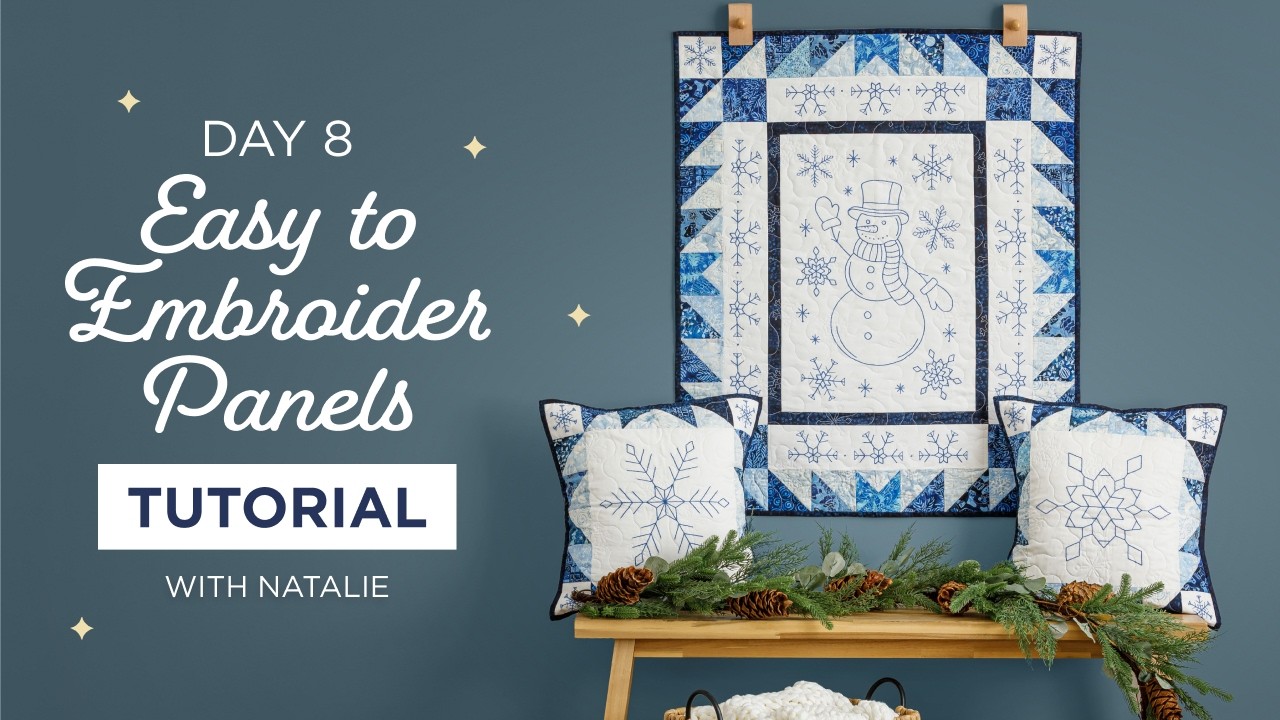 Easy To Make Frosty Friends Embroidery Panel with Natalie Doan - Day 8 of Christmas in July