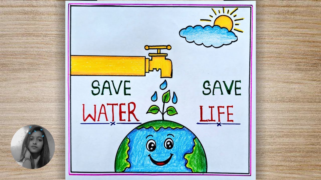 Water Conservation Drawing😍 | Save Earth Drawing | Save Water Drawing | Chitra