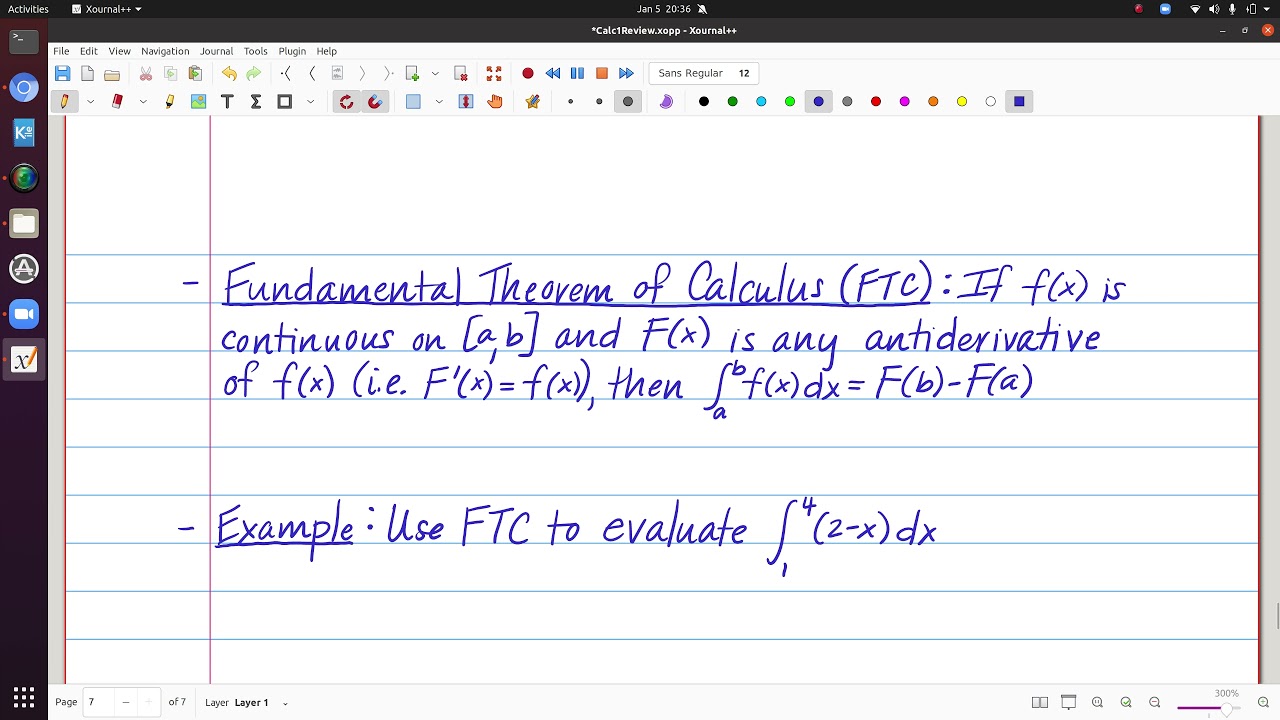 Calc 1 Review - The Definite Integral