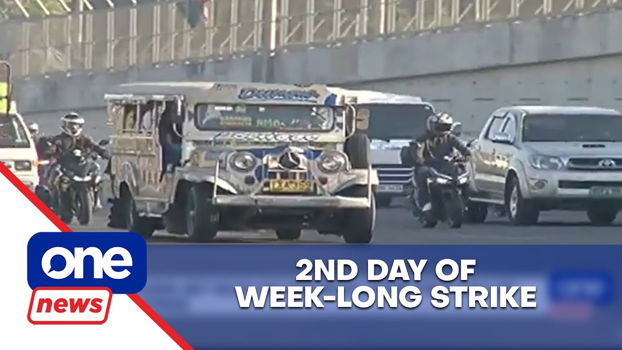 Some jeepney drivers back on road on 2nd day of strike