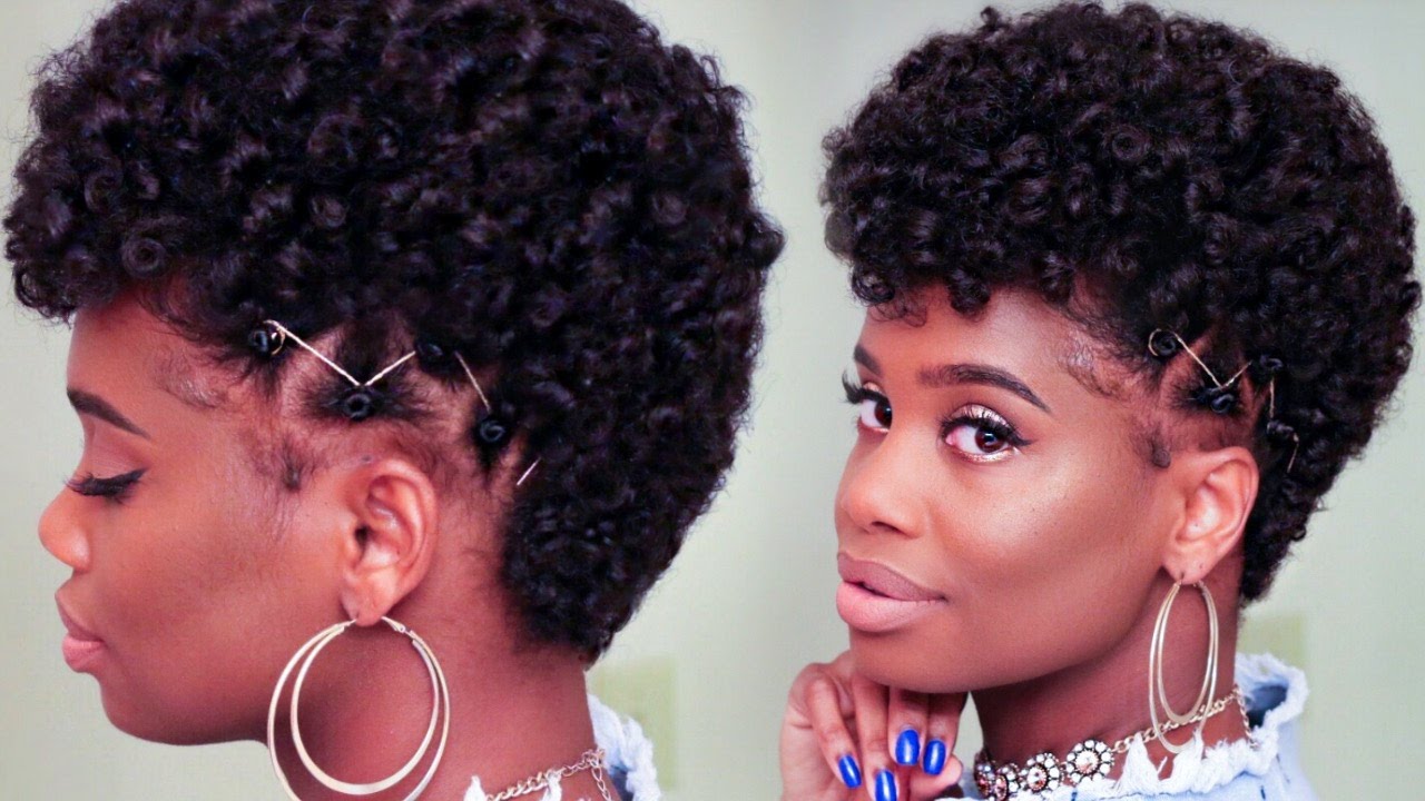 Curly Frohawk on Tapered Natural Hair using Mystique Natural | MissKenK