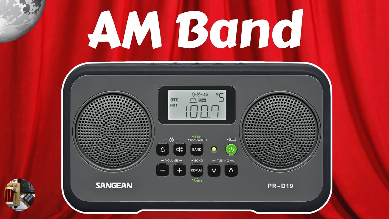 Радиостанция Todd's Sangean PR-D19 AM FM Stereo Radio, вечернее AM-вещание, район Чикаго.