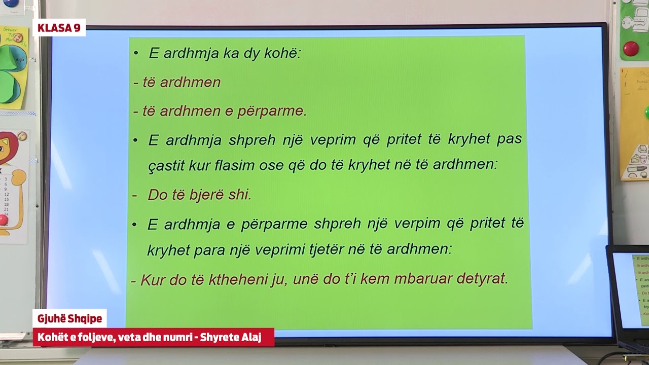 9046 - Gjuhë shqipe - Kohët e foljeve, veta dhe numri