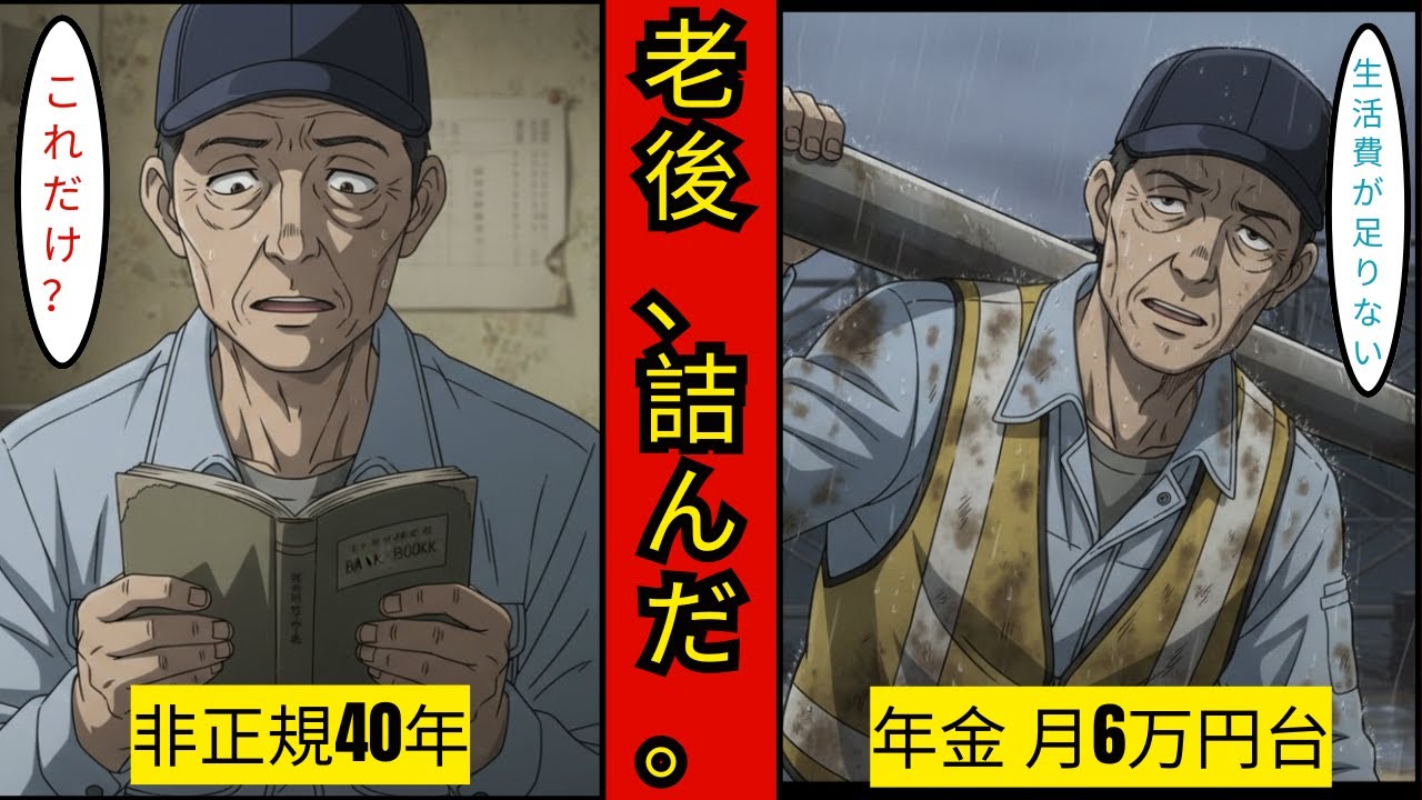 【漫画】非正規で働き続けた40年の結末。年金月6万円台、老後に突きつけられた厳しすぎる現実