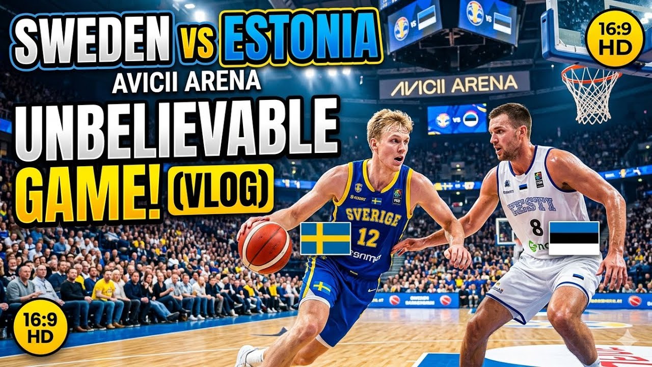 Courtside Vibes in Stockholm 🏀 Sweden 🇸🇪 vs Estonia 🇪🇪 Game Vlog
