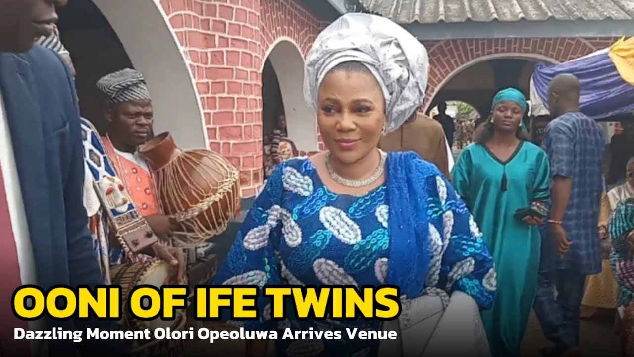 Ooni of Ife Twins: See What Happened Moment Olori Opeoluwa Akinmuda Arrives Venue