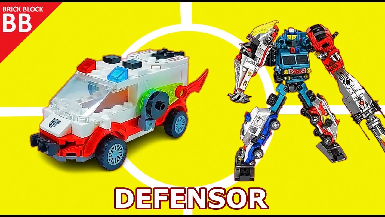 5 in 1 Combiner : Protectobot First Aid ⚡️ Speed build Lego Transformers Defensor Sembo block 103249