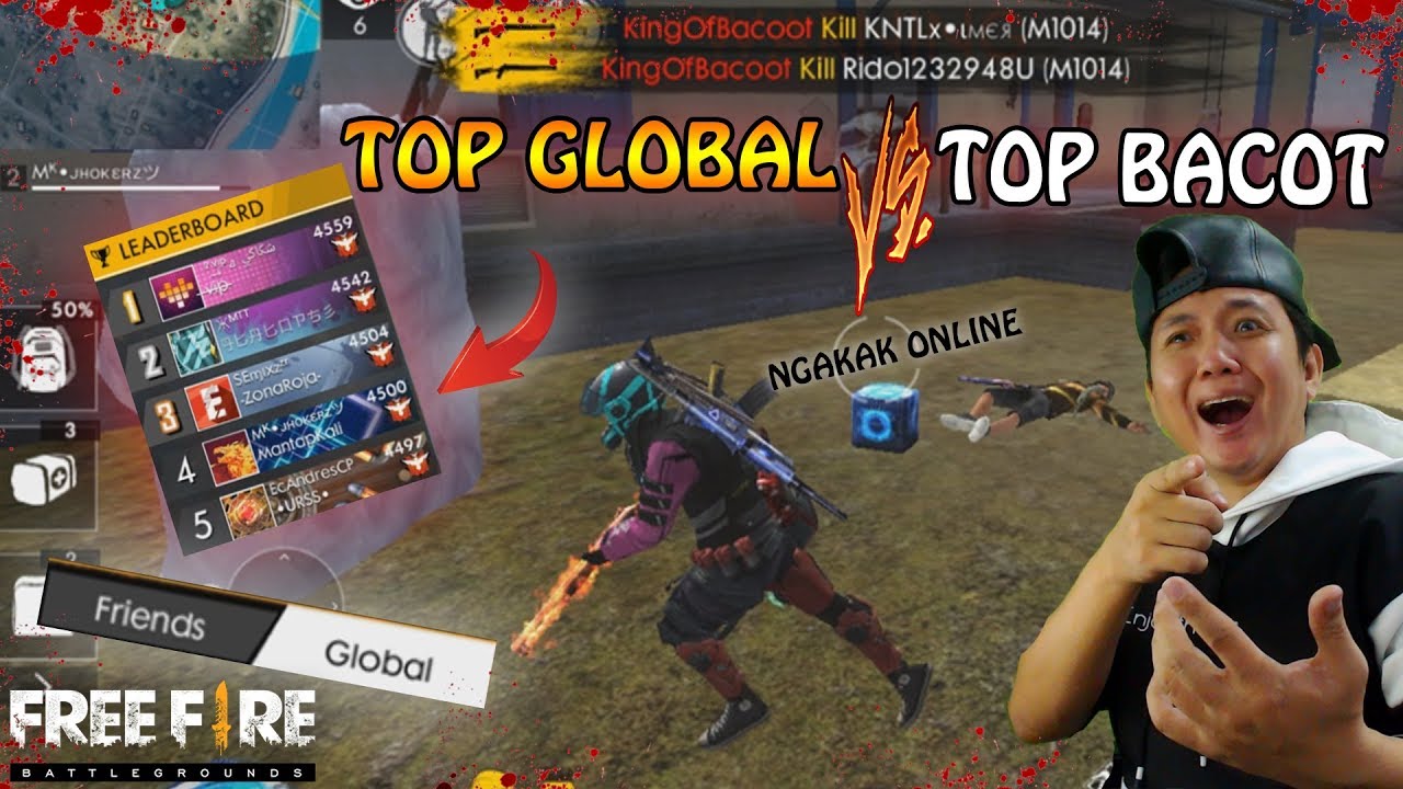 THE REAL TOP GLOBAL DI CARRYIN TOP GLOBA BACOT AUTO BOOYAH (ngakak online) - Garena Free Fire