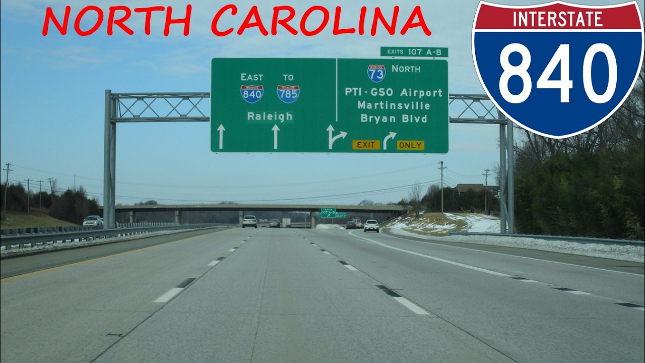 Greensboro Urban Loop (Interstate 840) eastbound