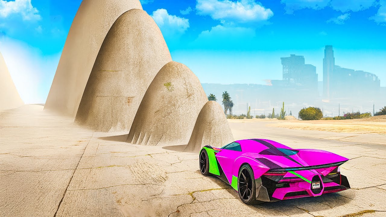 TESTAM MASINI pe DENIVELARI URIASE in GTA 5!