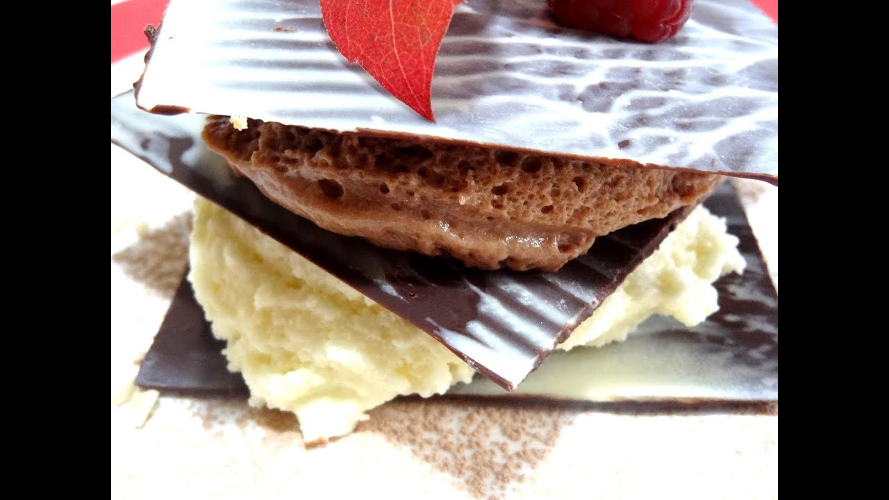 Receta de milhojas de chocolate | Mousse de chocolate fácil  | Milhojas de tres chocolates