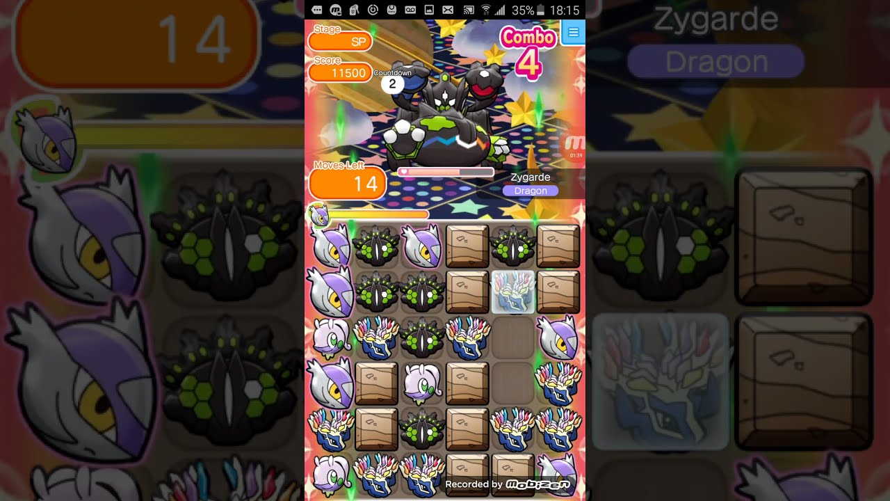 Pokemon Shuffle Zygarde 100% HD