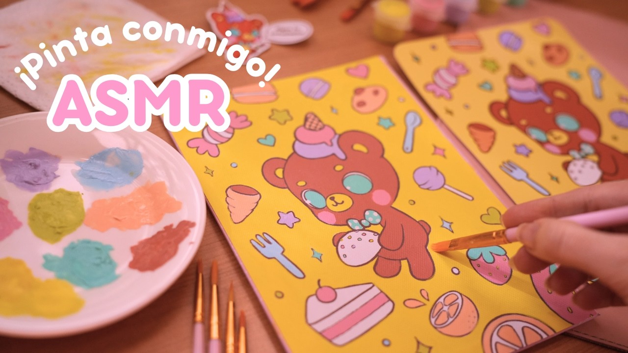 ¡Pinta conmigo! ARTE relajante con PINTURAS 🌈 | ASMR