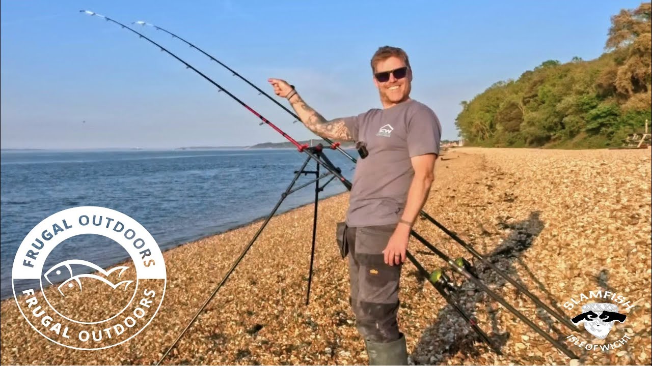 Fishing deep waters from the shore in search of Smooth Hounds Gummy Sharks uk Isle of Wight