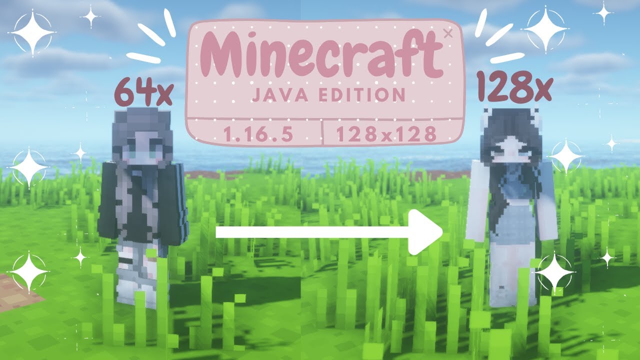 Как применить скин 128x128 &mdash; Minecraft Java Edition! 1.16.5 - 1.12.2