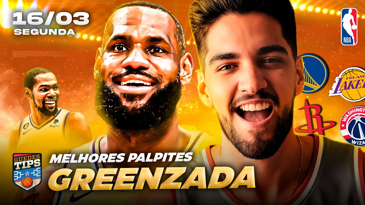 PALPITES DA NBA PARA HOJE 16 03 2026 (SEGUNDA-FEIRA) + BILHETE PRONTO
