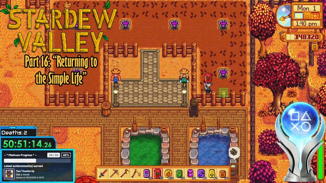 returning to the simple life || Stardew Valley Plat Run || Part 16 1-8-26