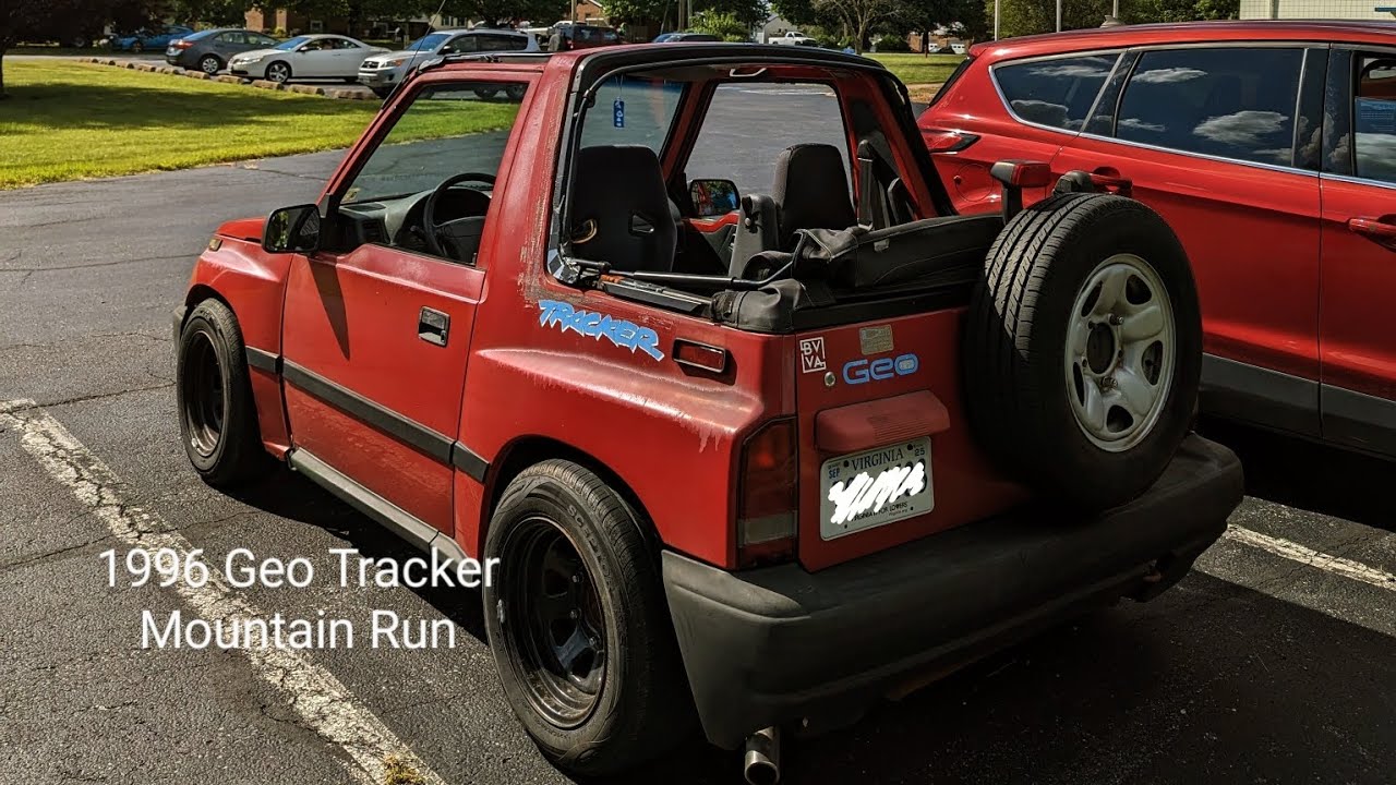 Lowered 1996 Geo Tracker Downhill Mountain Run *IN CAR* 