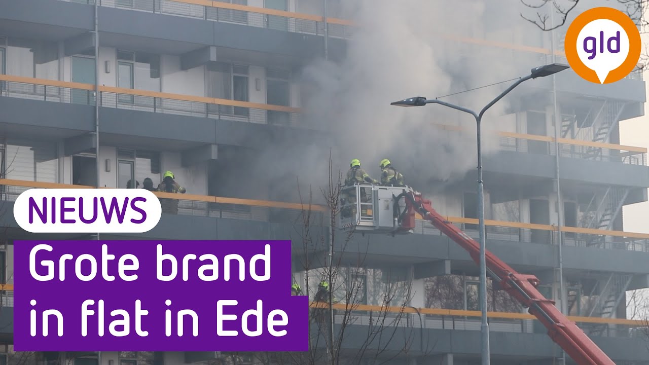 Grote flatbrand in Ede