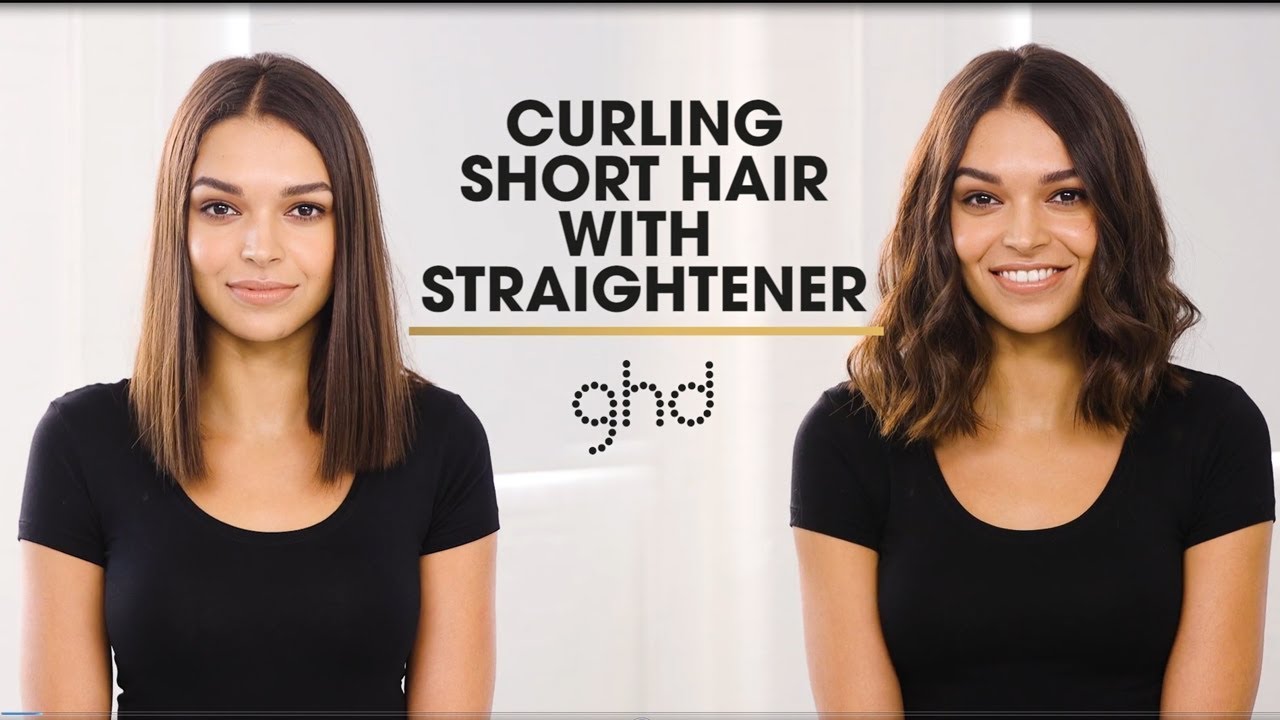 Hår Styling guide | Curling Short Hair With a Straightner | ghd platinum styler