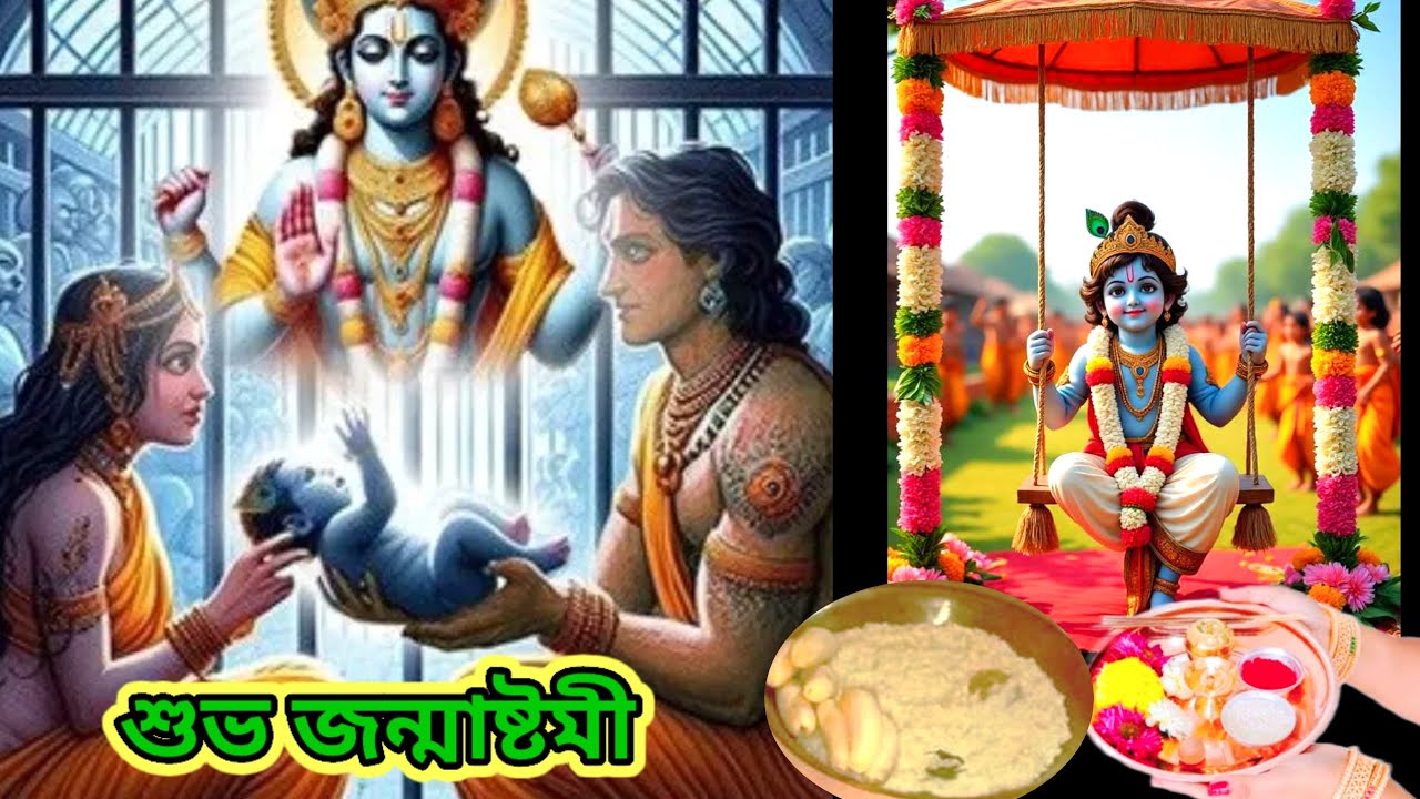 শুভ শ্রীকৃষ্ণ জন্মাষ্টমীর পূজার আয়োজন #জন্মাষ্টমী#হিন্দু উৎসব #শ্রীকৃষ্ণ@Sampurna Soma 