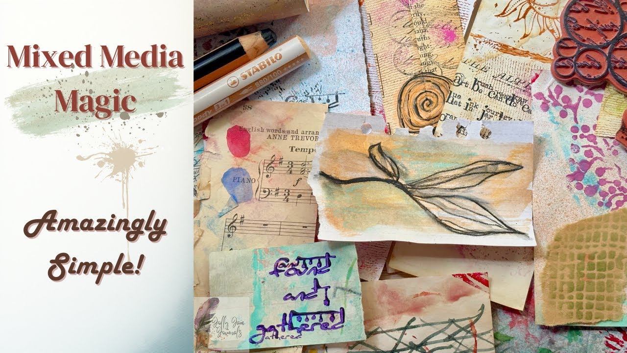 How to Create Dazzling Mixed Media Papers for Junk Journals - Amazingly Simple