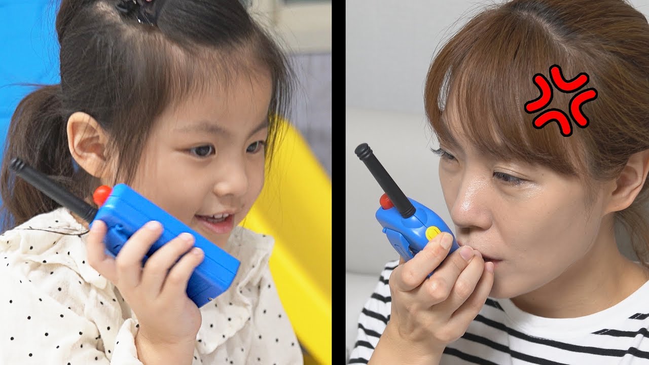 힘들어 그만 좀 불러!! 서은이의 워키토키 무전기 신기한 풍선놀이 Radio Toys and Rubber Band Balloon