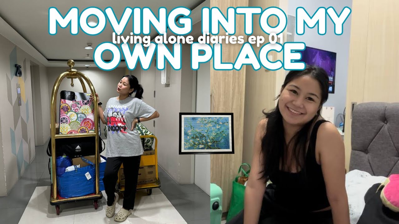 Moving into my first-ever solo place 📦🚚 | living alone diaries 💖