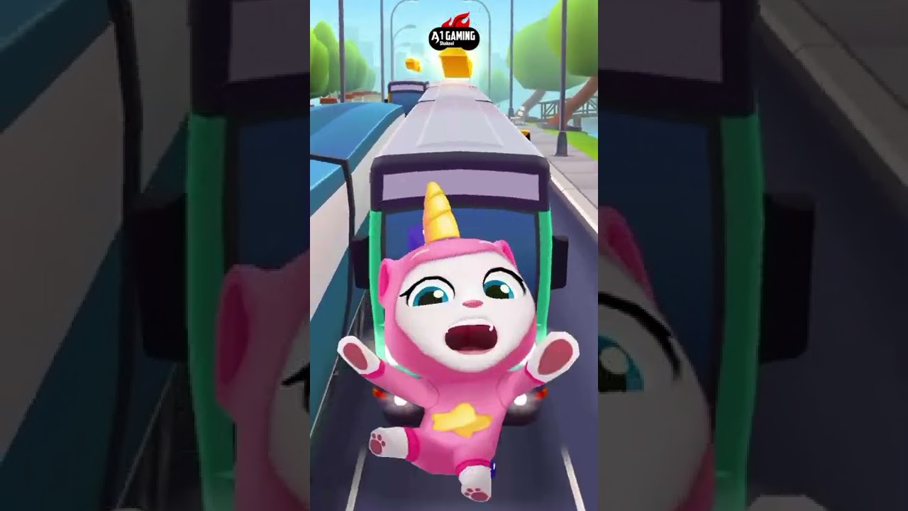 Talking Tom Gold Run FUNNY FAILS Moments - My Talking Angela - NEW Gameplay #Shorts #TalkingTom