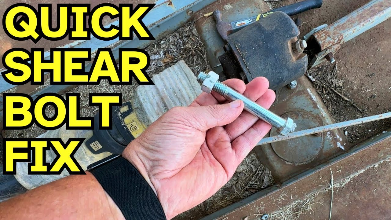 REPLACING SHEAR BOLT ON ROTARY MOWER - What Bolt Hardness Grade Should You Use?