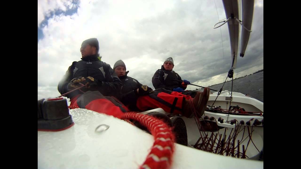 Tacking a Dragon: NED 402 sailing in Aalsmeer