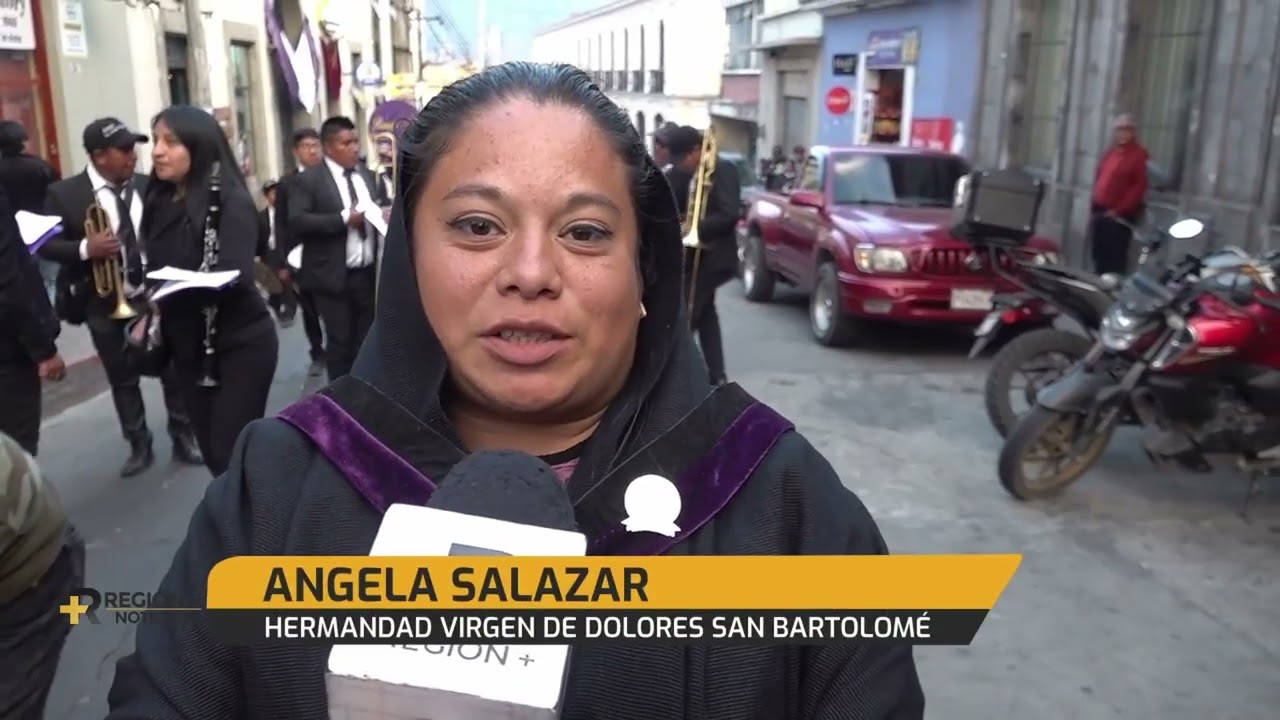 Procesión infantil del Señor Sepultado y Virgen de Dolores recorre el Centro Histórico de Xela