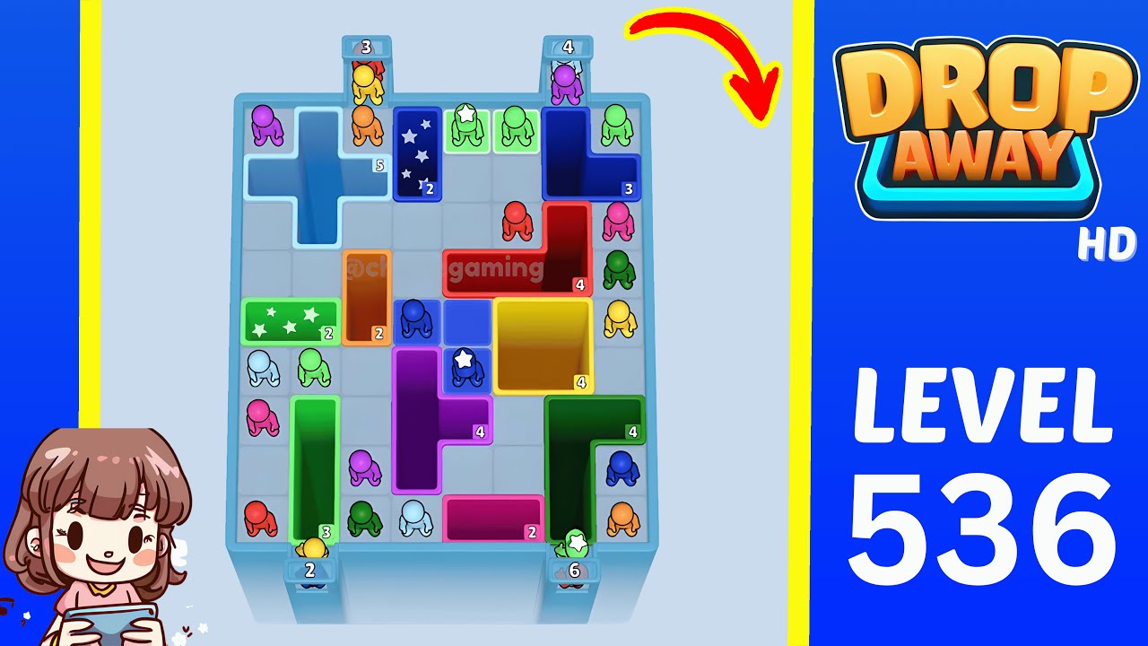 Drop Away Level 536 Solution Walkthrough