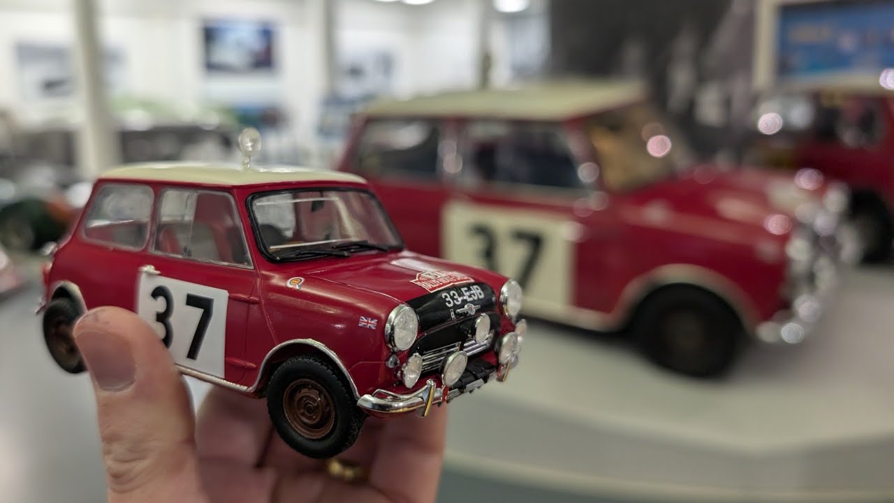 Building Paddy Hopkirk's Mini Cooper S in 1/24 scale with the real car at British Motor Museum