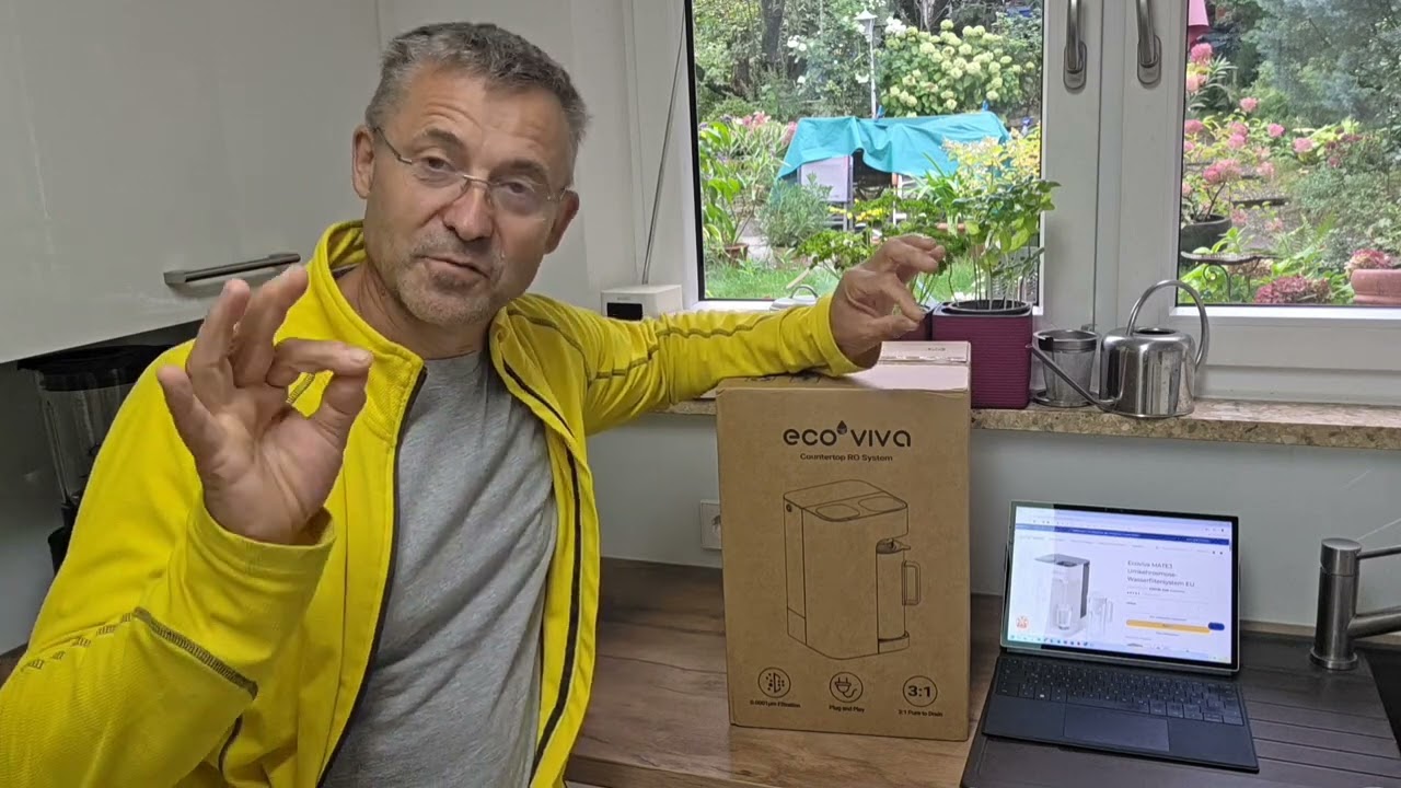 💧 Beste Tisch-Wasserfilter-Anlage für die Küche | Ecoviva MATE3.  Sauberes Trinkwasser in Küche!