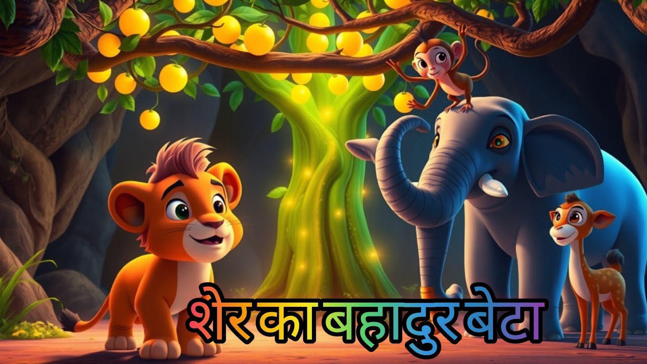 Sher Ka Bahadur Beta | #hindi kahani #kids kahani #jungle kahani #nurseryrhymes #kidzy #kidssongs 