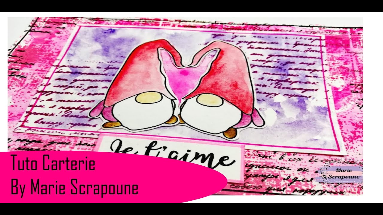 TUTO CARTERIE Scrapbooking Carte by Marie Scrapoune - Tutoriel Scrap