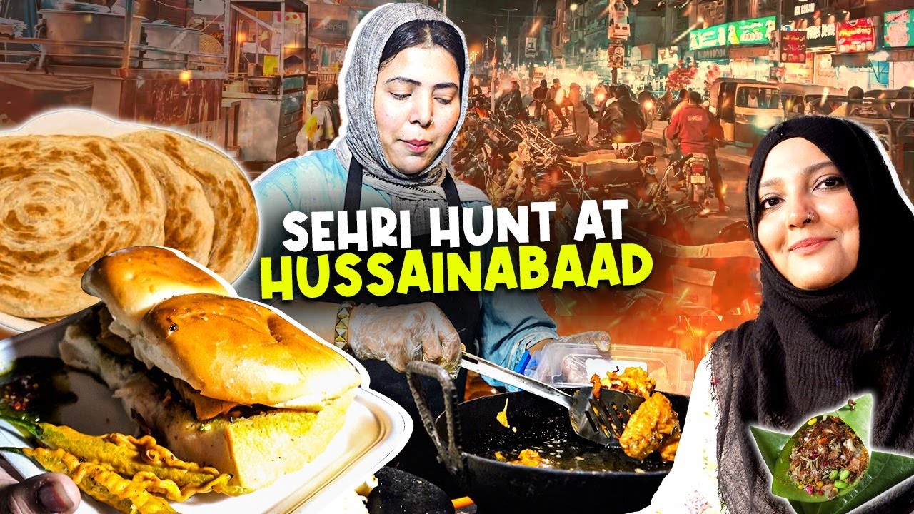 SEHRI HUNT AT HUSSAINABAAD | Street food court | Vada pav, chai paratha, and more …
