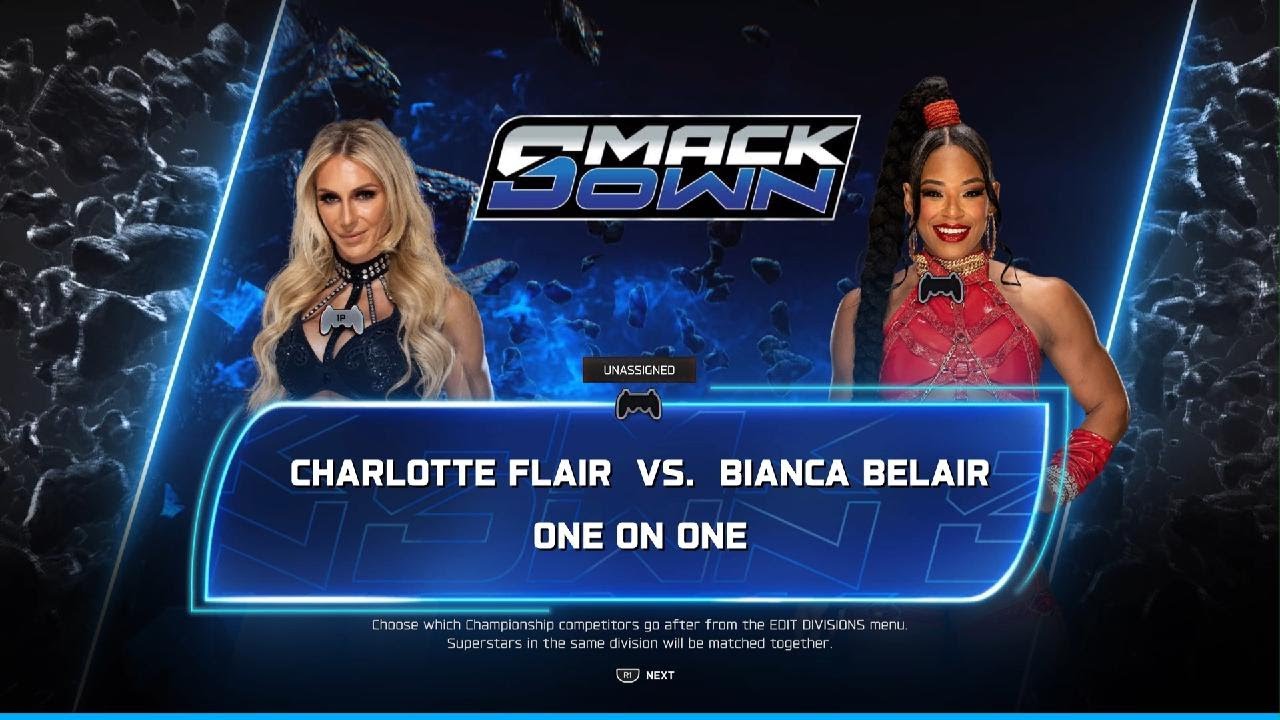 Charlotte Flair VS Bianca Belair (WWE2K25 Week 44 Universe Mode )