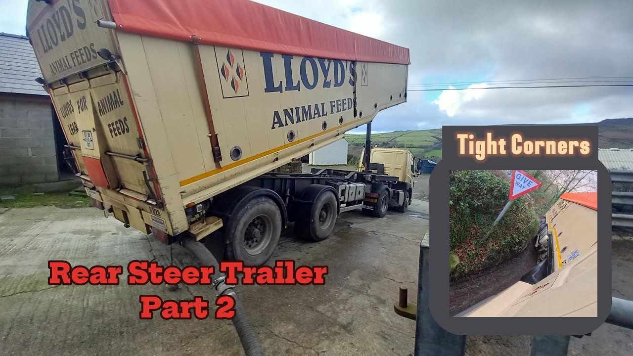 Rear Steer Bulk Blower Trailer -  Almost got stuck round a corner - Part 2