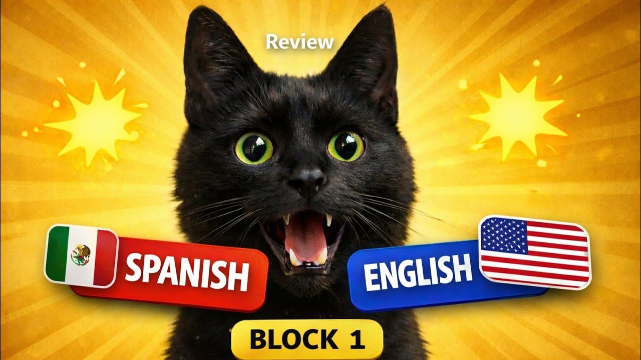 Learn Spanish from Scratch | First 5 Spanish Phrases Explained by a Talking Cat