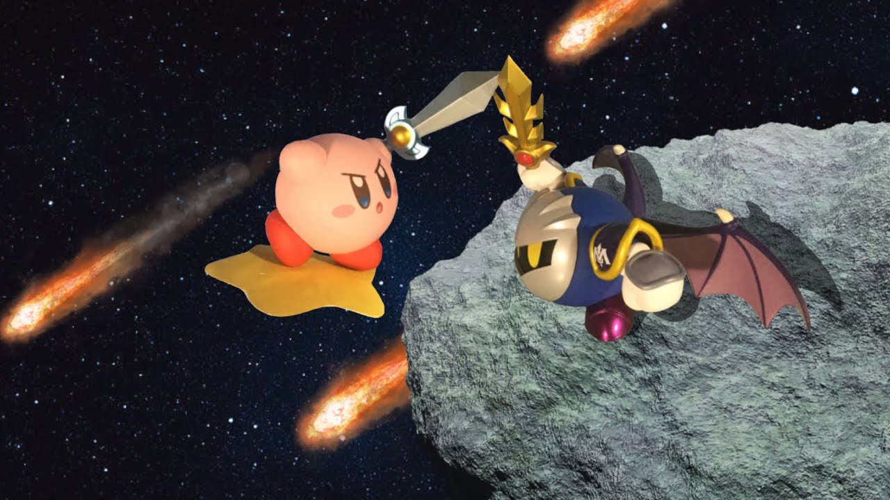 Kirby VS Meta Knight (stopmotion animation)