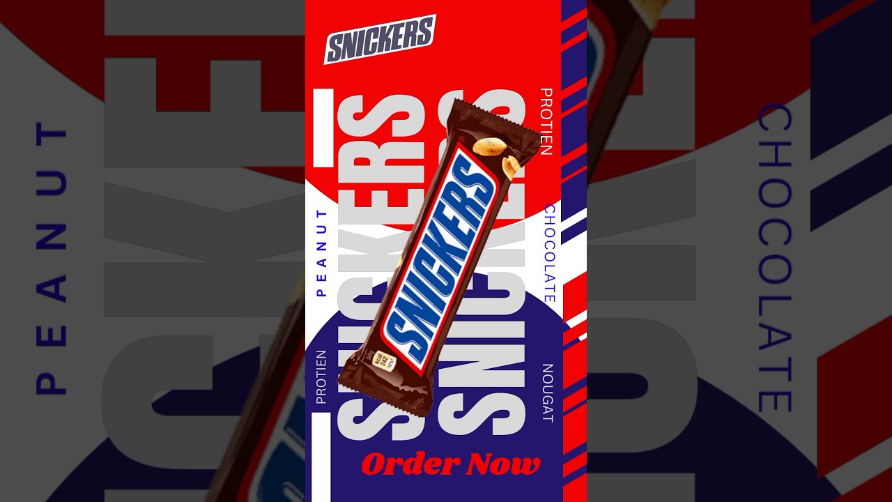 Day 95 of the 100 Days100 design challenge!Today how to design a Snickers chocolate poster in canva.