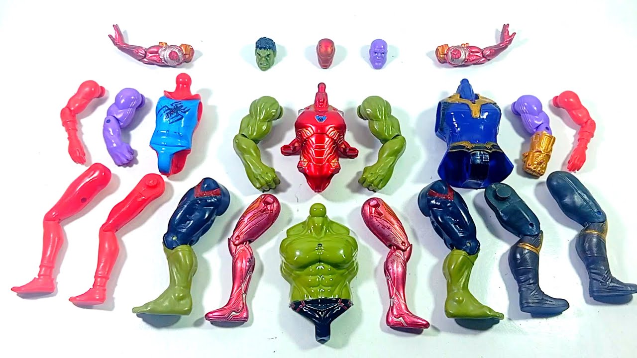 AVENGERS SUPERHERO.. IRONMAN vs SPIDER HODHI vs THANOS vs HULK SMASH.. 