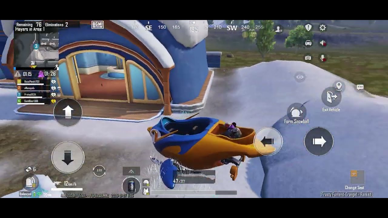 10 Insane Kills BGMI Snow Version 