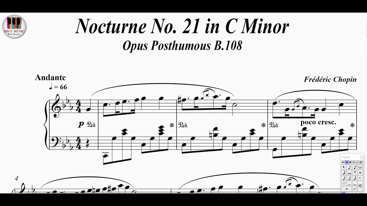 Nocturne No. 21 in C Minor, Opus Posthumous B.108 - Frédéric Chopin, Piano