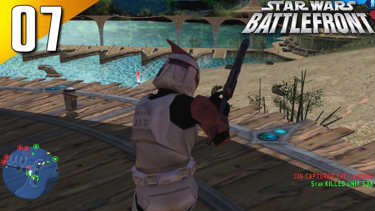 Battlefront: 100% (Hard) Walkthrough Part 7 - The Battle of Kashyyyk (No Commentary)