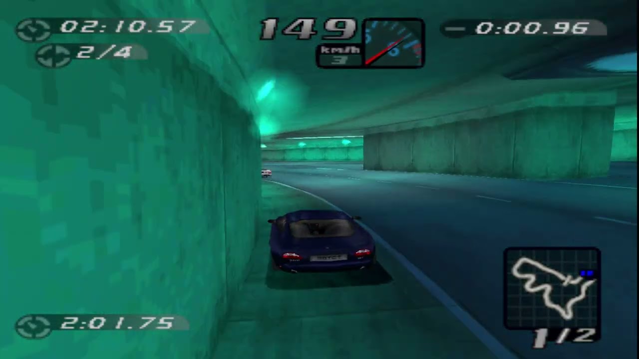 Let's Play Need For Speed High Stakes (PS1 Revisited) - Landstrasse - DUEL Hot Pursuit - Jaguar XKR