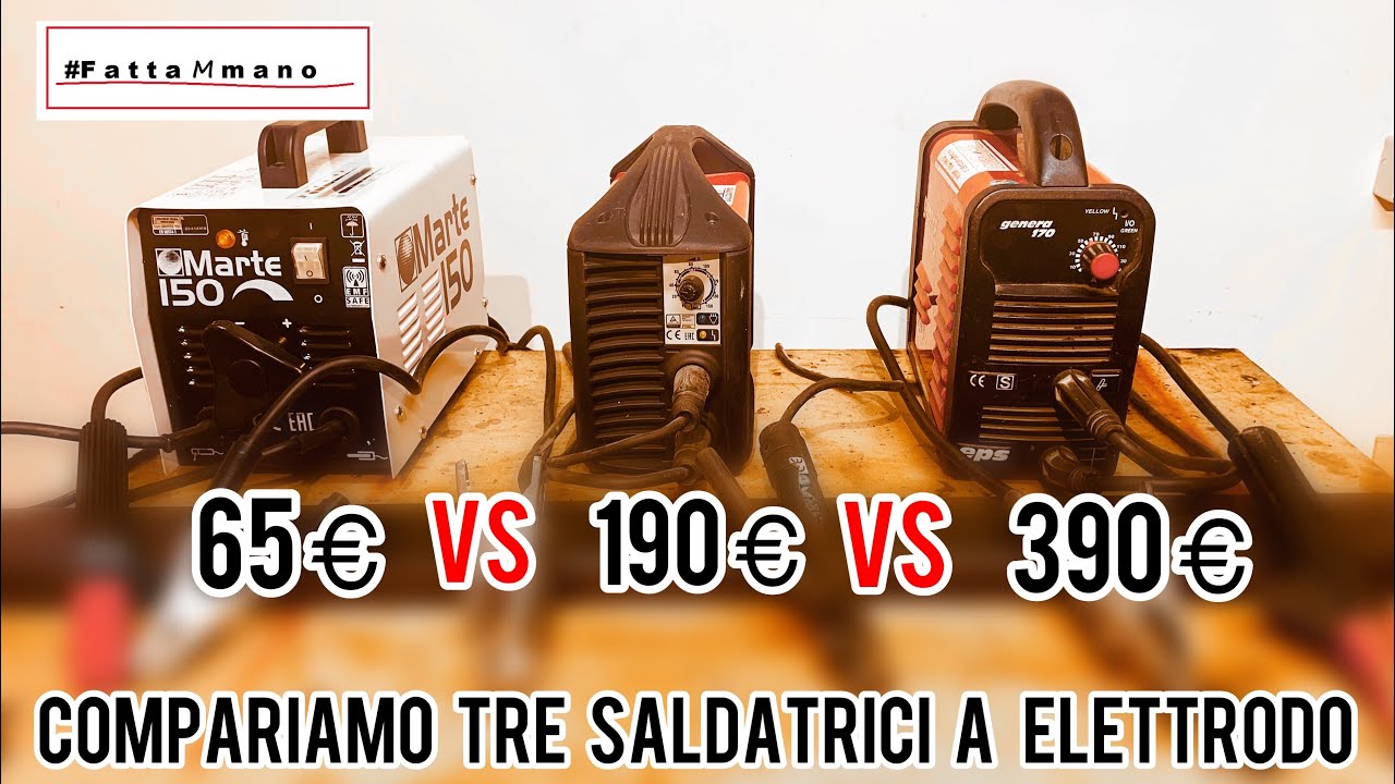 Comparativa TELWIN Marte 150 TELWIN Tecnica 171/S EPS Genera 170 saldatrici a elettrodo impara