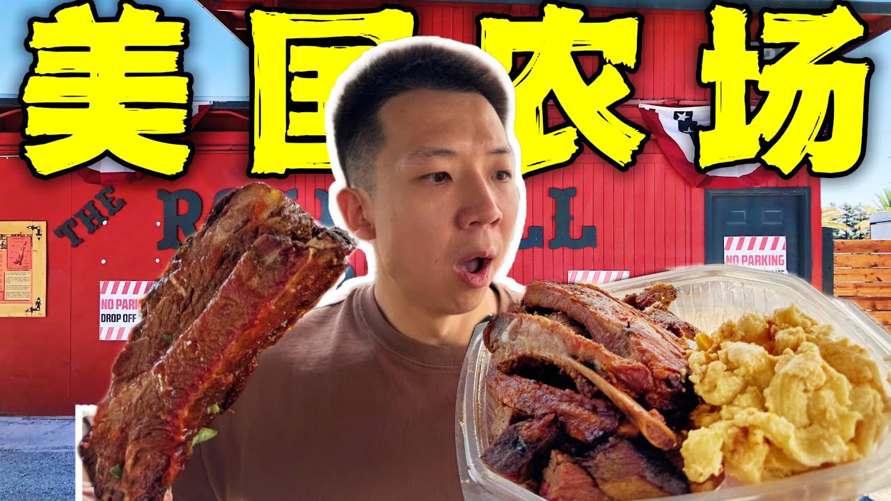 探秘美国农场主的美食！4斤肉的农场盒饭太离谱了！